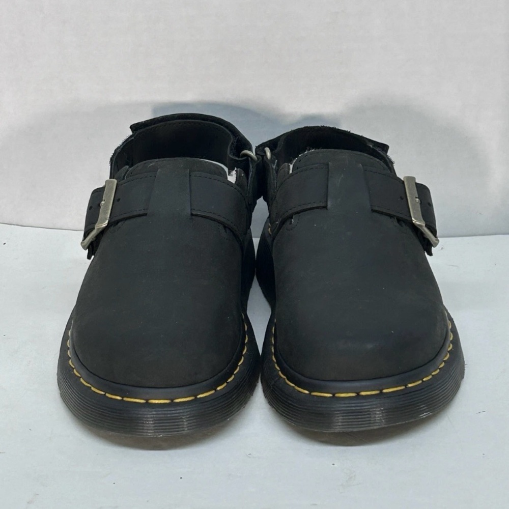 New Dr Martens Jorge II Faux Fur Slingback Mules Unisex Women's 7 Men's 6 Black